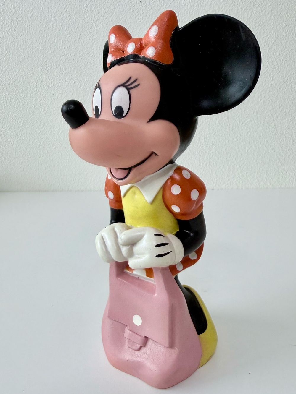 Vintage 1960’s Walt Disney Minnie Mouse Rubber Squeak Toy Figure 8” Tall
